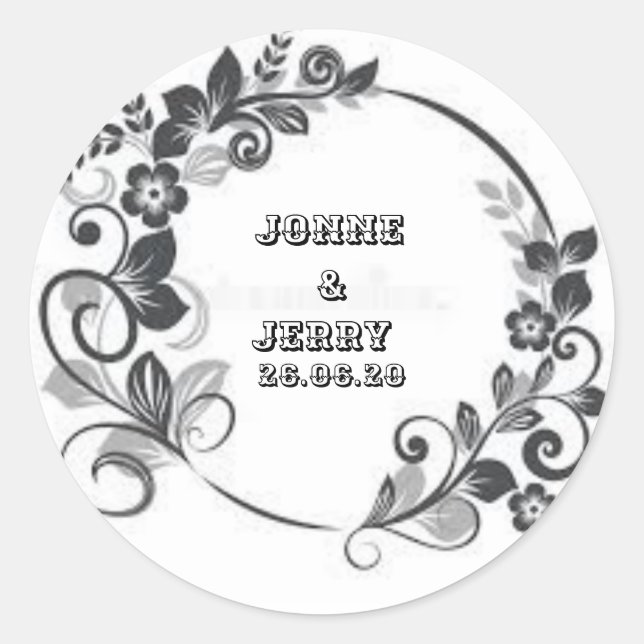 Adesivo Redondo Novo Design Clássico Round Sticker (Frente)