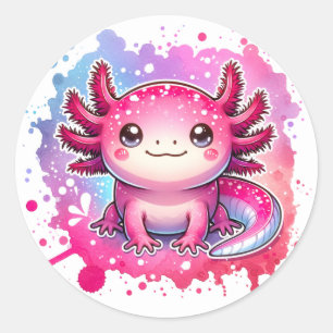 Adesivo Redondo Novo Design do Galo Axolotl