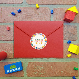 Adesivo Redondo Novo Formando Na Graduação De Crianças Bloqueadas