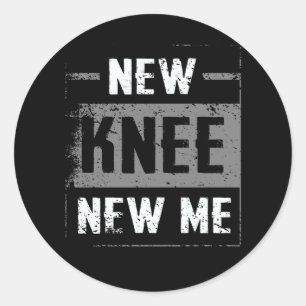 Adesivo Redondo Novo joelho me substituindo cirurgias após operaçã