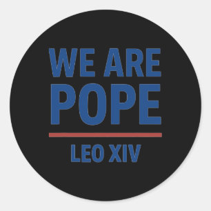 Adesivo Redondo Novo Papa Americano Leo Xiv
