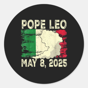 Adesivo Redondo Novo Papa Leão Italiano Leo 2025