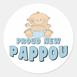 Adesivo Redondo NOVO Pappou Boy ORGULHOSO