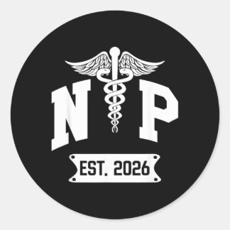 Adesivo Redondo Novos Estudantes de Enfermeira Prática NP Est 2026