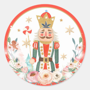 Adesivo Redondo Noz-Cracker Aniversário De Açúcar De Pluma Terras 