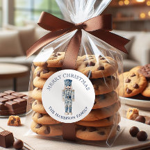 Noz-craqueador de Natal Azul e Branco