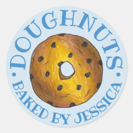 Adesivo Redondo Nozes De Bolo De Aromas Homemadas, Feitas Por