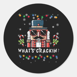 Adesivo Redondo Nozes de Natal Que Gritam Homens De Xmas Engraçado