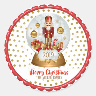 Adesivo Redondo Nozes Nozes de Natal