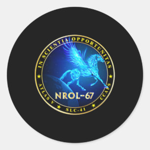 Adesivo Redondo Nrol-67 Usa-250 Em Scientia Opportunitas Satélite
