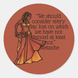 Adesivo Redondo Nubian Belly Dancer Goddese