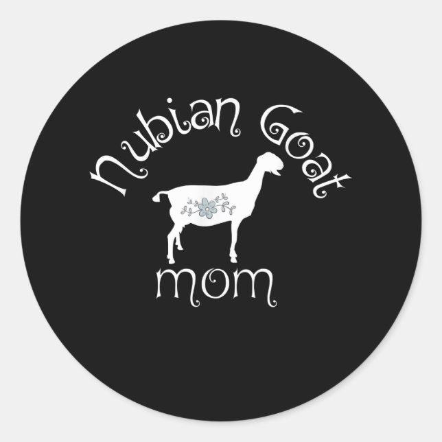 Adesivo Redondo Nubian Goat Mãe Gift (Frente)