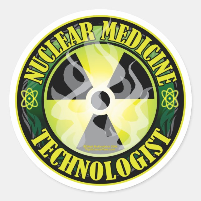 Adesivo Redondo Nuclear Medicine Tech 2 (Frente)