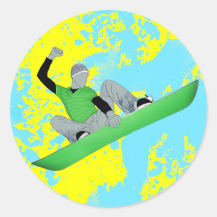 Adesivo Redondo Núcleo de neve.