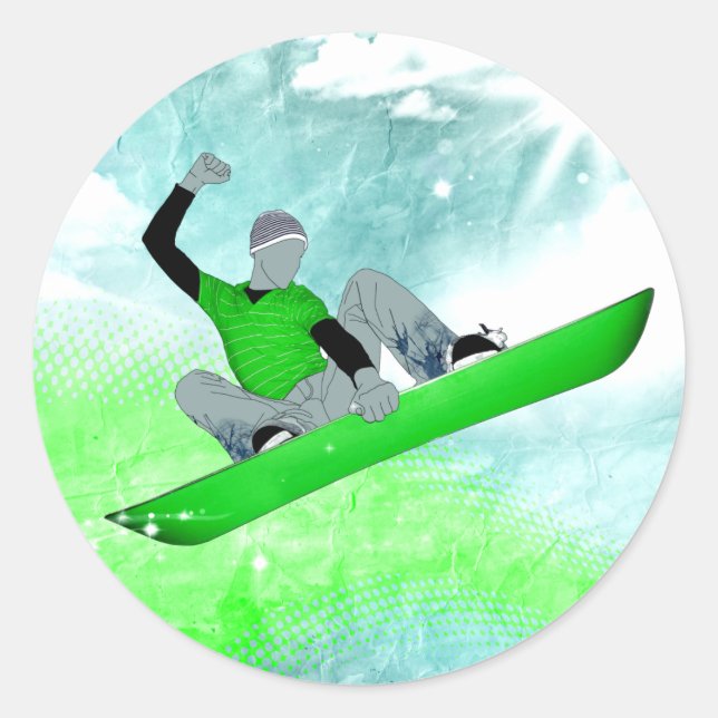 Adesivo Redondo Núcleo de neve (Frente)