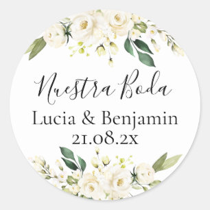 Adesivo Redondo Nuestra Boda Classic Round Sticker