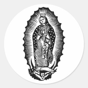 Adesivo Redondo Nuestra Señora de Guadalupe
