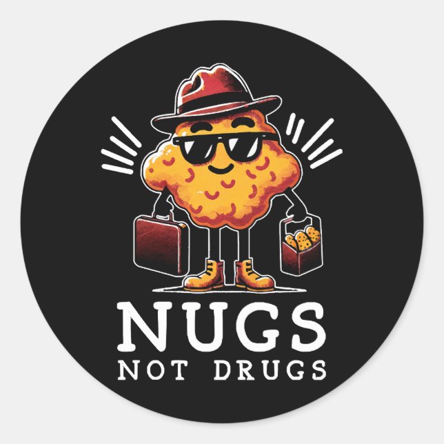 Adesivo Redondo Nugs Crises Não Drogas (Frente)