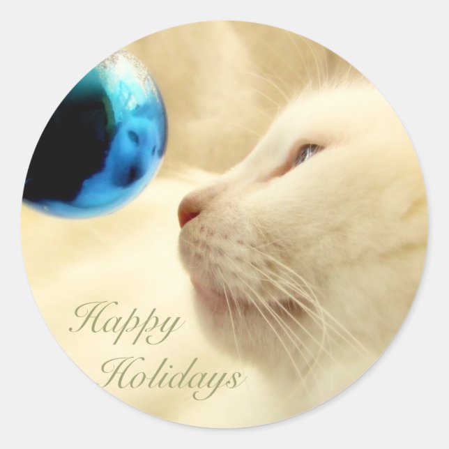 Adesivo Redondo Numa Estrela Azul (Frente)