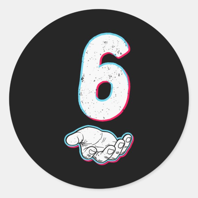 Adesivo Redondo Number 67 Matching Six Seven 6 7 Meme 6 7 Hallowee (Frente)