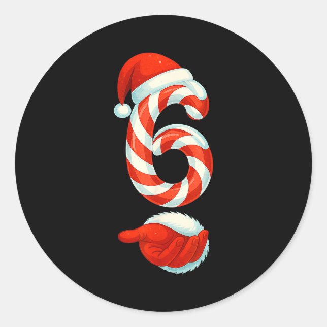 Adesivo Redondo Number 6 7 Meme 67 Couple Pajamas Christmas Matchi (Frente)