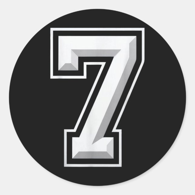 Adesivo Redondo Number 7 67 Meme Matching  (Frente)