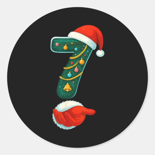 Adesivo Redondo Number 7 6 Meme 67 Couple Pajamas Christmas Matchi (Frente)