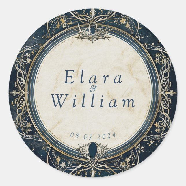 Adesivo Redondo Numenorean Royal Wedding (Frente)