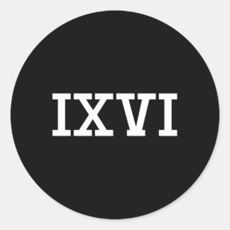 Adesivo Redondo Numerais Ro Antigos 96