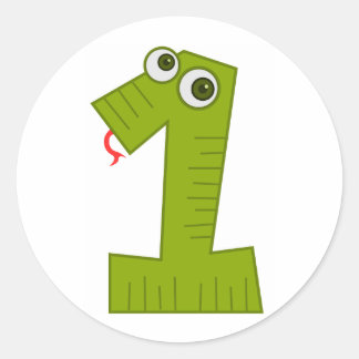 Adesivo Redondo Número 1