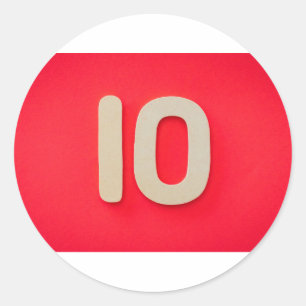 ADESIVO REDONDO NÚMERO 10
