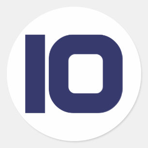 Adesivo Redondo Número 10