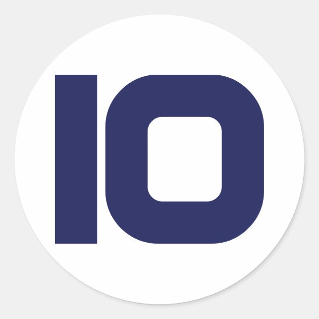 Adesivo Redondo Número 10 (Frente)