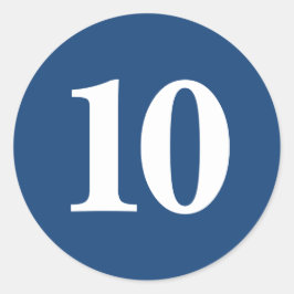Adesivo Redondo Número 10 de material de planejamento simples bran