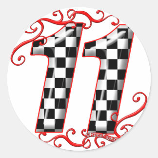 Adesivo Redondo número 11 de autocorrida