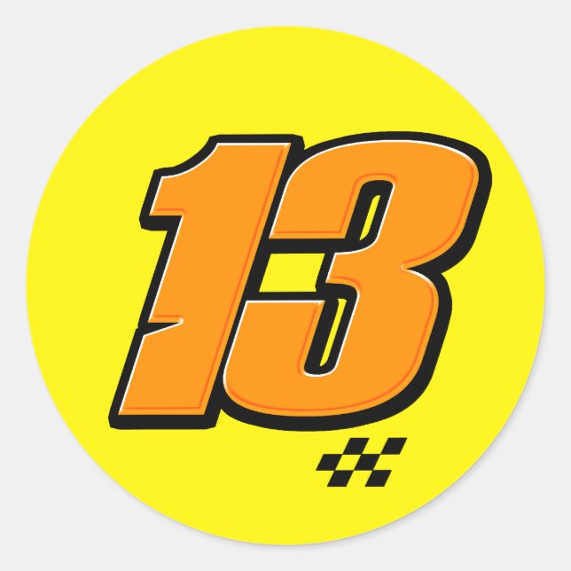 Adesivo Redondo Número 13 - Vinheta (Frente)