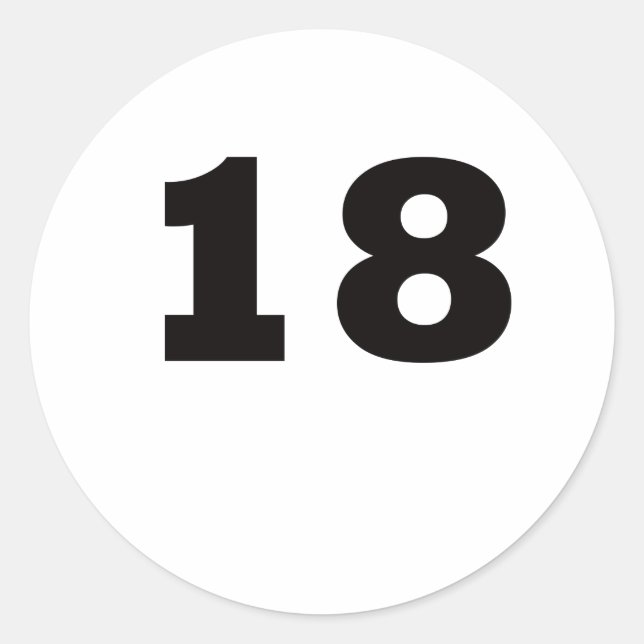 Adesivo Redondo Número 18 (Frente)