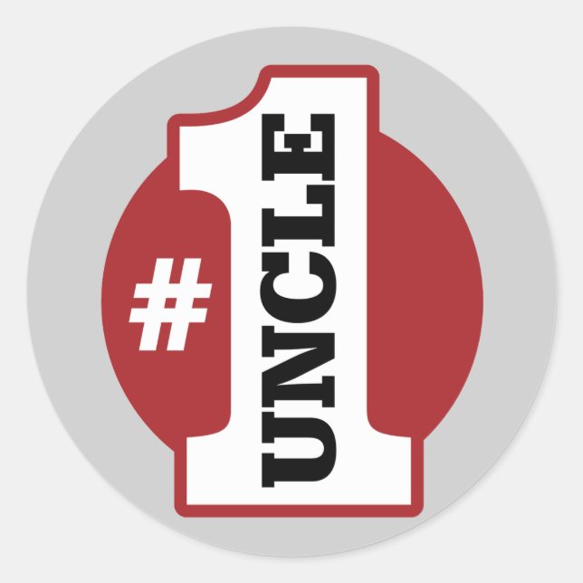 Adesivo Redondo Número 1 Tio (Frente)