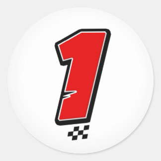 Adesivo Redondo Número 1 - Vinheta