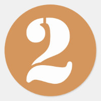 Número 2 Dois Números de Estêncil Dourados Peruano