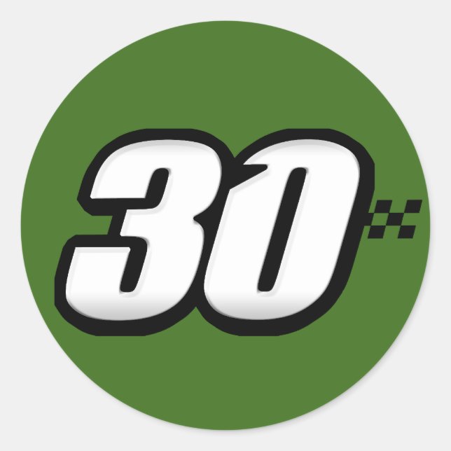 Adesivo Redondo Número 30 - Vinheta (Frente)