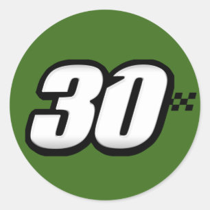 Adesivo Redondo Número 30 - Vinheta