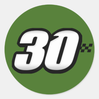 Adesivo Redondo Número 30 - Vinheta