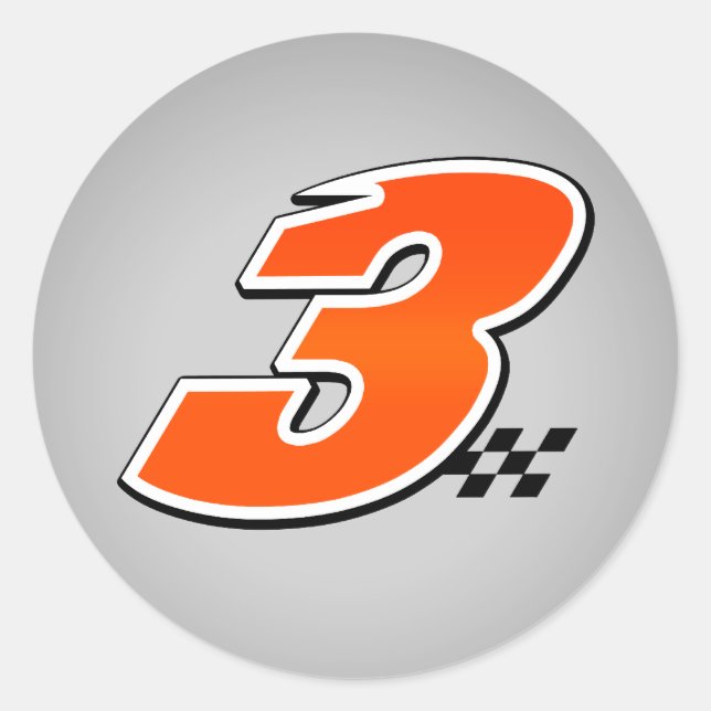 Adesivo Redondo Número 3 - Vinheta (Frente)