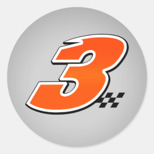 Adesivo Redondo Número 3 - Vinheta