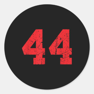 Adesivo Redondo Número 44 Esporte Vermelho Numero de Distância