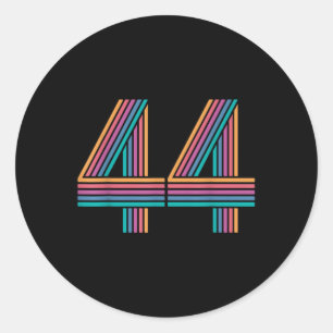 Adesivo Redondo Número 44 Homens 44 anos 44 Bi