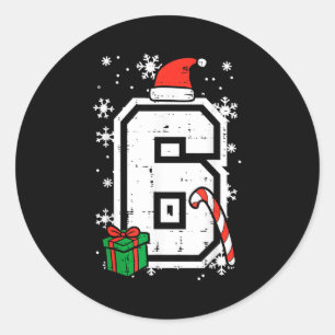 Adesivo Redondo Número 6 Natal 6 7 Xmas Correspondência 67 Meme Ho