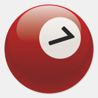 ADESIVO REDONDO NÚMERO 7 BILLIARDS BALL