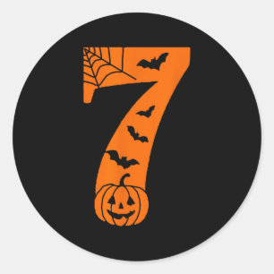 Adesivo Redondo Número 7 Piada de Meme Dizer 6 7 Seis Sete Hallowe